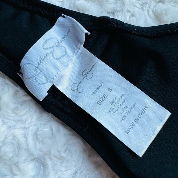 Jessica Simpson Black Halter Padded Bikini Top Size Small - Picture 6 of 7